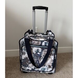 Thirty-one 31 Away We Go Roller Bag in Brushed Bloom Luggage Carry-on Initialed
